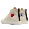 Converse x Comme des Garçons PLAY Chuck 70 Hi «Single Heart Milk»