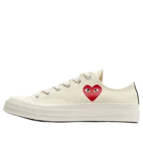 Converse x Comme des Garçons PLAY Chuck 70 Ox «Single Heart Milk»