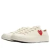 Converse x Comme des Garçons PLAY Chuck 70 Ox «Single Heart Milk»