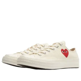 Converse x Comme des Garçons PLAY Chuck 70 Ox «Single Heart Milk»