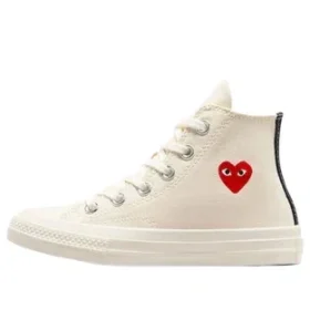 Converse x Comme des Garçons PLAY Single Heart Chuck 70 Hi «Milk»