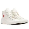 Converse x Comme des Garçons PLAY Single Heart Chuck 70 Hi «Milk»