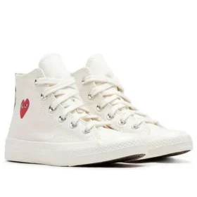 Converse x Comme des Garçons PLAY Single Heart Chuck 70 Hi «Milk»