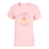 Estampado de letras Cuello redondo Manga corta Rosa