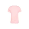 Estampado de letras Cuello redondo Manga corta Rosa