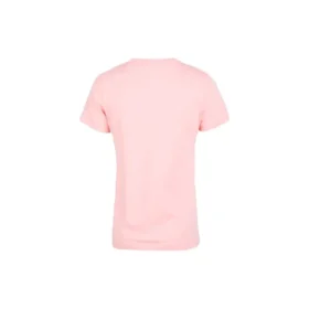 Estampado de letras Cuello redondo Manga corta Rosa