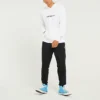 Estampado de letras, estilo casual para pareja, blanco