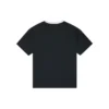 Estampado deportivo, manga corta, negro