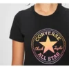 Estampado deportivo, manga corta, negro