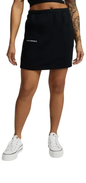 Falda de felpa francesa con logotipo «Negro»