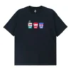 Fotos Camiseta de manga corta con apliques Unisex Negro