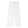 Ir a Pantalones de tela de pierna recta Tallas asiáticas «Blanco»