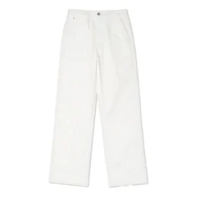Ir a Pantalones de tela de pierna recta Tallas asiáticas «Blanco»
