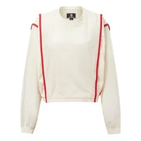 Jersey de cuello redondo con costuras en contraste de la serie, color blanco