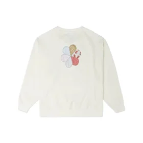 Jersey de cuello redondo con estampado floral, tallas asiáticas «Blanco»