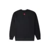 Jersey de cuello redondo con forro polar y bolsillo en el pecho de la serie de Año Nuevo de Converse para hombre, color negro oscuro