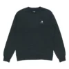 Jersey de cuello redondo con logo deportivo casual Converse para hombre, negro oscuro