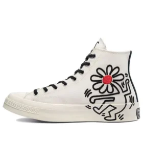Keith Haring x Converse Chuck 70 High Tops Egret White «Egret Black Red»