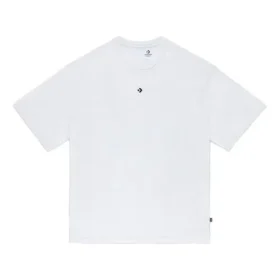 Liso, holgada, cuello redondo, manga corta, estilo para pareja, blanco