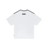 Liso, holgada, cuello redondo, manga corta, estilo para pareja, blanco