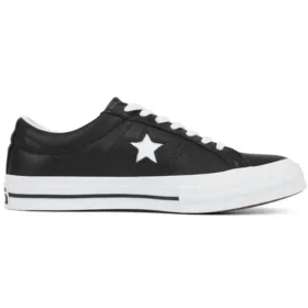 One Star Low Top de cuero «Black White»