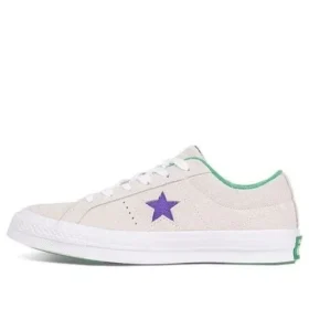 One Star Ox Grand Slam Suede para hombre «Blanco/Púrpura de cancha/Verde