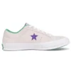 One Star Ox Grand Slam Suede para hombre «Blanco/Púrpura de cancha/Verde