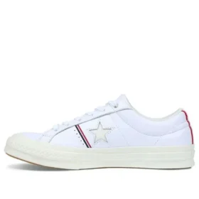 One Star Piping Low Top en blanco/rojo esmaltado/blanco