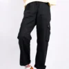 Pantalón cargo utilitario tejido Tallas asiáticas «Negro»