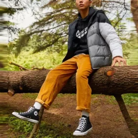 Pantalón chino de pana con doble pliegue, tallas asiáticas, «Naranja»