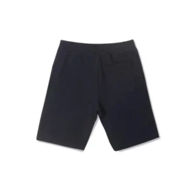 Pantalón corto de felpa de ajuste estándar con estrella bordada en forma de chevrón, tallas asiáticas, «Negro» Pantalón corto de felpa de ajuste estándar con estrella bordada en forma de chevrón, tallas asiáticas, «Negro»
