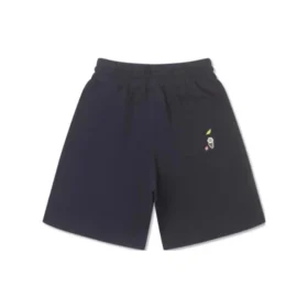 Pantalón corto de punto de media longitud con logo Tallas asiáticas «Negro» Pantalón corto de punto de media longitud con logo Tallas asiáticas «Negro»