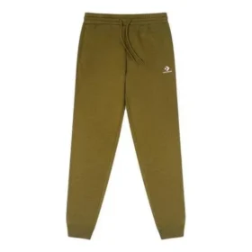 Pantalón de chándal de felpa de ajuste estándar con estrella bordada y diseño en forma de V, tallas asiáticas, «Verde»