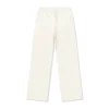 Pantalón de punto con bajo abierto, tallas asiáticas, «Egret»