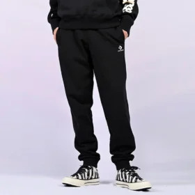 Pantalón jogger con chevrón y estrella bordada FT Tallas asiáticas «Negro»