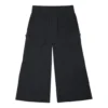 Pantalones cargo rectos de punto/Casuales Negro