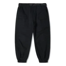 Pantalones casuales Converse para hombre de color liso, tejido, con cordones y diseño «Bundle Feet», en negro