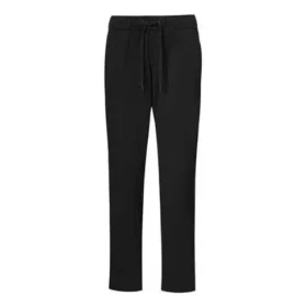 Pantalones casuales de cintura alta de color liso, tallas asiáticas «Negro»