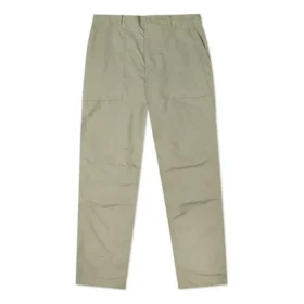 Pantalones casuales de hombre Converse de color liso, tejido y corte recto, gris claro y verde