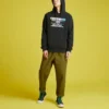 Pantalones casuales entallados de pierna recta tejidos Tallas asiáticas «Verde musgo oscuro»