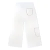 Pantalones casuales rectos de punto tipo cargo, tallas asiáticas «Blanco»