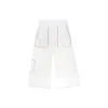 Pantalones casuales rectos de punto tipo cargo, tallas asiáticas «Blanco»