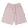 Pantalones cortos con cordón y bordado floral Tallas asiáticas «Pink»