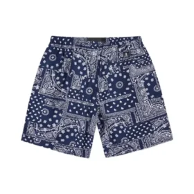 Pantalones cortos con estampado de cachemira Tallas asiáticas «Azul marino»