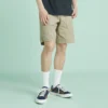 Pantalones cortos de tela, tallas asiáticas «Caqui»