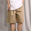 Pantalones cortos holgados de 5 bolsillos, tallas asiáticas, «Caqui»