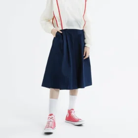 Pantalones culotte Tallas asiáticas «Azul marino»