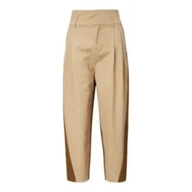 Pantalones de cintura alta con bloques de color, tallas asiáticas «Caqui»