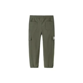 Pantalones de cintura elástica de color liso Tallas asiáticas «Verde oliva»