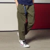 Pantalones de nailon con bolsillos, tallas asiáticas, «Verde oliva»